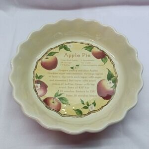 Cracker Barrel Susan Winget Apple Collection Fruit Of The Spirit 9" Pie Plate